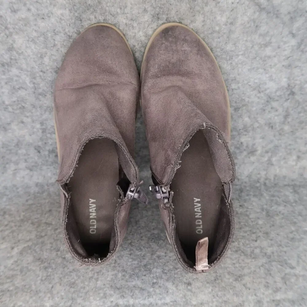 Old Navy Shoes Kids 11 Bootie Toddler Baby Casual Dark Grey Zip Fashion Classic_8